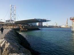 Panorámica del segunda puente de Cádiz, más conocido como La Pepa,  en fase de construcción.